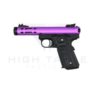 WE GALAXY 1911 GAS BLOWBACK PISTOL (PURPLE SLIDE – BLACK FRAME)
