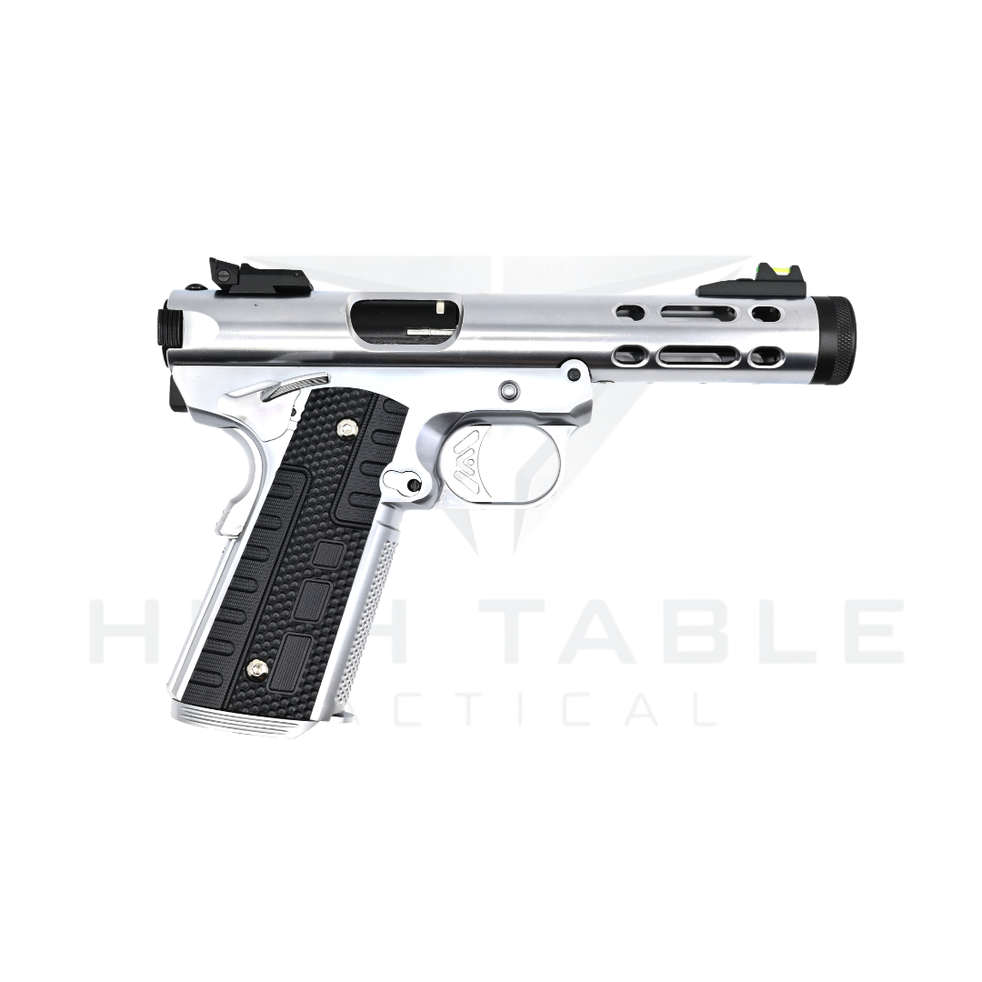 WE GALAXY 1911 GAS BLOWBACK PISTOL (SILVER SLIDE – SILVER FRAME) - Image 2