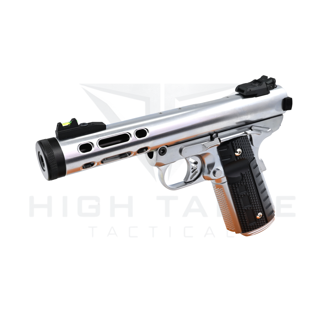 WE GALAXY 1911 GAS BLOWBACK PISTOL (SILVER SLIDE – SILVER FRAME) - Image 4