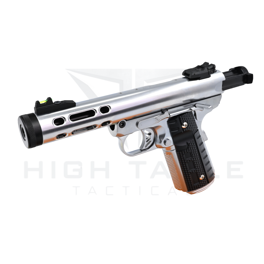 WE GALAXY 1911 GAS BLOWBACK PISTOL (SILVER SLIDE – SILVER FRAME) - Image 5